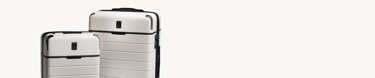 Shop by Colour - White Luggage, Suitcases, and Bags