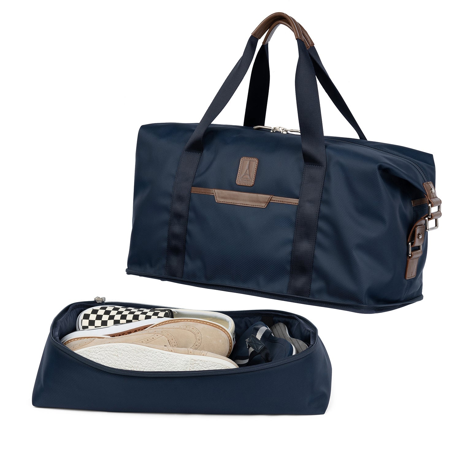 Travelpro® x Travel + Leisure Grand ensemble de bagages à roulettes d'enregistrement et sac de week-end à fond rabattable